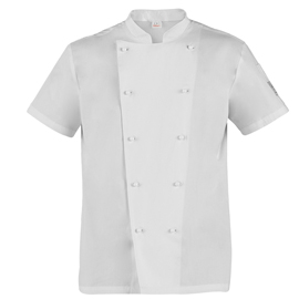 GIACCA DA CUOCO TOMMASO - A MANICA CORTA - TAGLIA S - BIANCO - GIBLOR'S 96647
