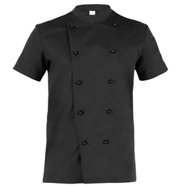 GIACCA DA CUOCO TOMMASO - A MANICA CORTA - TAGLIA S - NERO - GIBLOR'S 96642