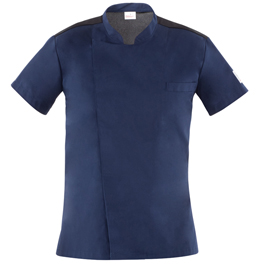 GIACCA DA CUOCO THIAGO - A MANICA CORTA - TAGLIA S - BLU - GIBLOR'S 96667