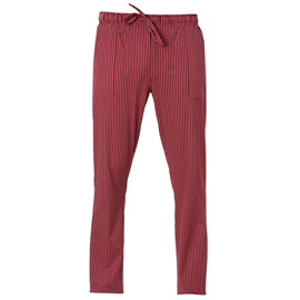 PANTALONE DA CUOCO ENRICO - TAGLIA S - GESSATO BORDEAUX - GIBLOR'S 96672