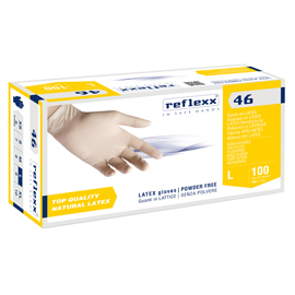 GUANTI IN LATTICE R46 - S/POLVERE - TG L - BIANCO - REFLEXX - CONF. 100 PEZZI 96926