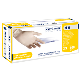 GUANTI IN LATTICE R46 - S/POLVERE - TG XS - BIANCO - REFLEXX - CONF. 100 PEZZI 96923