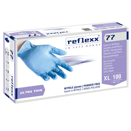 GUANTI IN NITRILE R77100 - TG XL - AZZURRO - REFLEXX - CONF. 100 PEZZI 96917