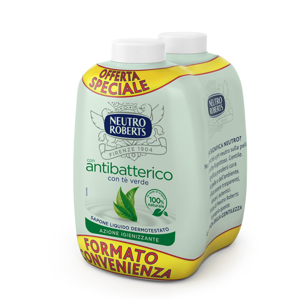 RICARICA BIS SAPONE LIQUIDO ANTIBATTERICO - 400 ML - NEUTRO ROBERTS 91545
