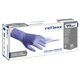 GUANTI IN NITRILE ULTRA RESIST R99 - MANICHETTA LUNGA -  TG S - REFLEXX - CONF. 50 PEZZI 96888