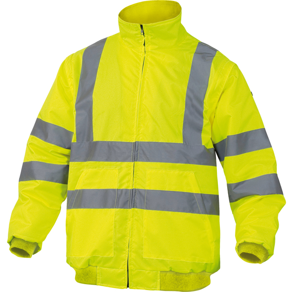 GIUBBOTTO ALTA VISIBILITA' RENO HV - POLIESTERE-POLIURETANO - TAGLIA L - GIALLO FLUO - DELTAPLUS 73754