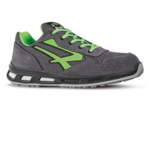 CALZATURA DI SICUREZZA POINT S1P SRC - NYLON-PELLE SCAMOSCIATA - GRIGIO-VERDE - TAGLIA 36 - U-POWER 89783