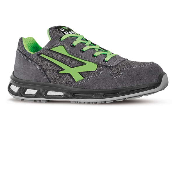 CALZATURA DI SICUREZZA POINT S1P SRC - NYLON-PELLE SCAMOSCIATA - GRIGIO-VERDE - TAGLIA 36 - U-POWER 89783