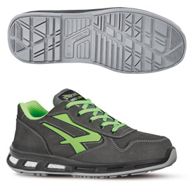 CALZATURA  DI SICUREZZA YODA S3 SRC RED LION - PELLE NABUK IDROREPELLENTE - NUMERO 44 - GRIGIO SCURO-VERDE - U-POWER 86362