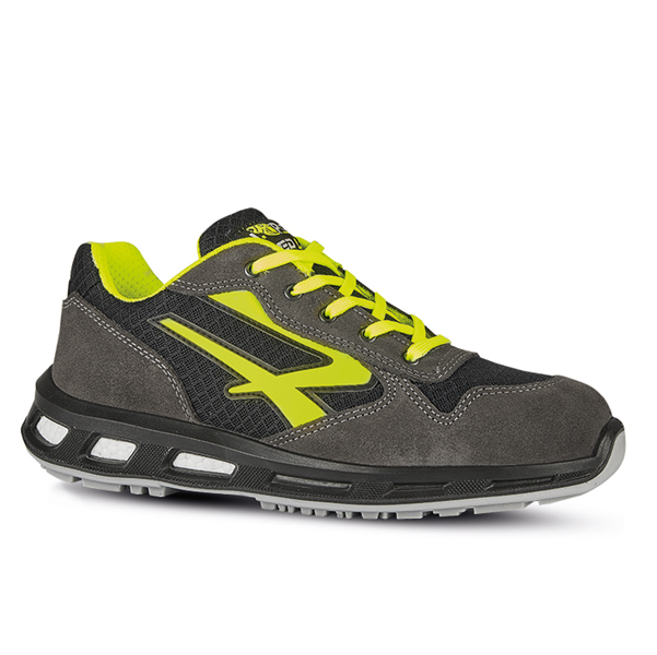 CALZATURA DI SICUREZZA YELLOW S1P SRC - NYLON-PELLE SCAMOSCIATA - GRIGIO-GIALLO - TAGLIA 39 - U-POWER 89798