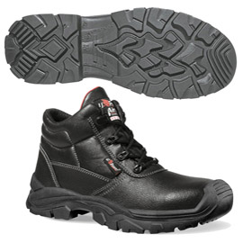 CALZATURA DI SICUREZZA TEXAS UK S3 SRC ROCKROLL - PELLE GRANA MINA IDROREPELLENTE - NUMERO 48 - NERO - U-POWER 86405