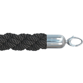 CORDONE INTRECCIATO PER COLONNINA SEGNAPERCORSO - COLORE NERO - LUNGHEZZA 150 CM - SECURIT 77146