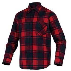 CAMICIA DA LAVORO RUBY - FLANELLA DI COTONE - TG. M - ROSSO / NERO - DELTAPLUS 92256