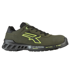 CALZATURA DI SICUREZZA RYAN S3 - MICROFIBRA EFFETTO NABUK - NUMERO 40 - VERDE - U-POWER 101614