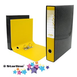 REGISTRATORE KINGBOX - DORSO 5 CM - PROTOCOLLO 23X33 CM - GIALLO - STARLINE STL4025