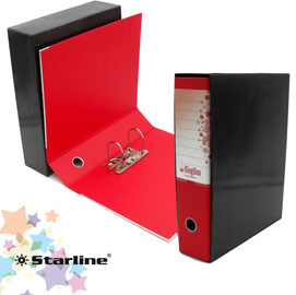 REGISTRATORE KINGBOX - DORSO 8 CM - PROTOCOLLO 23X33 CM - ROSSO - STARLINE STL4022