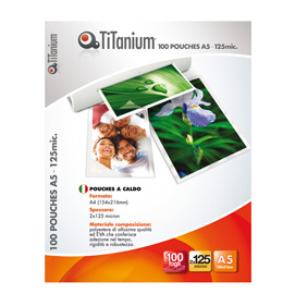 POUCHES - JUMBO CARD - 75X105 MM - 2X125 MICRON - TITANIUM - CONF. 100 PEZZI 68560