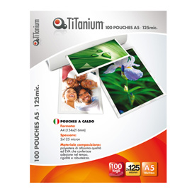 POUCHES - SWISS CARD - 80X120 MM - 2X125 MICRON - TITANIUM - CONF. 100 PEZZI 69621
