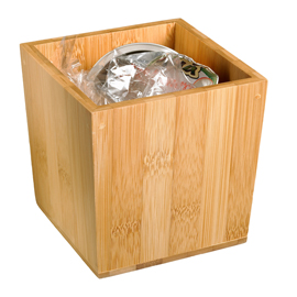 BARATTOLO PORTARIFIUTI DA TAVOLA - 11 X 11 X 11 CM - BAMBOO - LEONE 100558