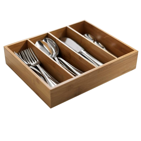 PORTABUSTINE - PORTAPOSATE - IN BAMBOO - 29 X 27,5 X 6 CM - COLORE NATURALE - LEONE 91098