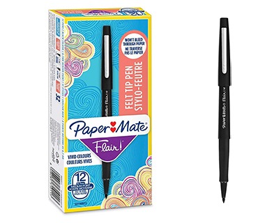 PENNARELLO NYLON FLAIR PAPERMATE NERO PUNTA 0,7 - 1,10MM 30065