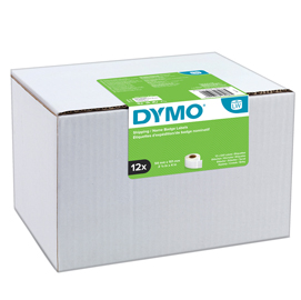 VALUE PACK 12 ROTOLI ETICHETTE SPEDIZ/BADGE 54X101MM BIANCO (220ETIC/RT) DYMO LW 93273
