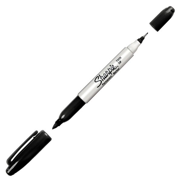 PENNARELLO NERO  PAPER MATE SHARPIE TWIN TIP 48179