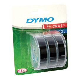 NASTRO DYMO IN VINILE 9MM X 3 MT. NERO 58037