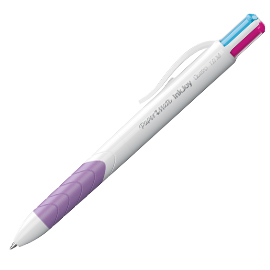 PENNA A SFERA A SCATTO MULTIFUNZIONE INKJOY QUATRO FUN - ROSA, VERDE CHIARO, VIOLA, TURCHESE - PUNTA 1,0MM - PAPERMATE 80743