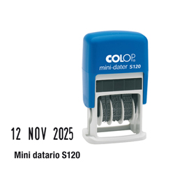 TIMBRO MINI DATER S120 DATARIO - 3,8 MM - AUTOINCHIOSTRANTE - COLOP 80473