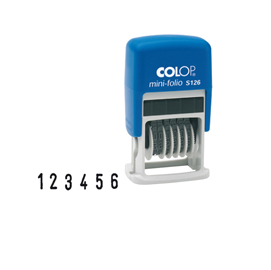 TIMBRO MINI FOLIO S126 NUMERATORE - 6 COLONNE 3,8 MM - AUTOINCHIOSTRANTE - COLOP 38118