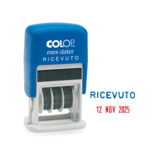 TIMBRO MINI DATER S160-L1 DATARIO + RICEVUTO - 4 MM - AUTOINCHIOSTRANTE - COLOP 38121