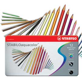PASTELLO ACQUERELLAB STABILO 12PZ CONF. METALLO 35185