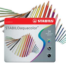 PASTELLO ACQUERELLAB STABILO 24PZ CONF. METALLO 35187