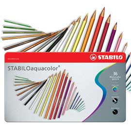 PASTELLO ACQUERELLAB STABILO 36PZ CONF. METALLO 35188