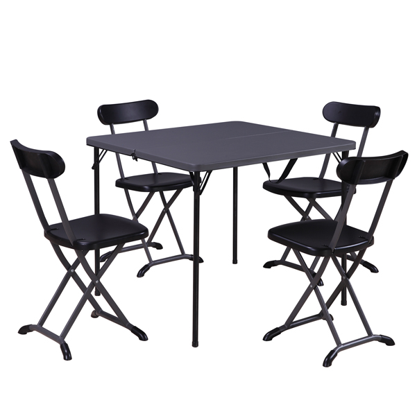 SET PRANZO PIEGHEVOLE HORECA - ANTRACITE - GARDEN FRIEND - SET 5 ELEMENTI 91677