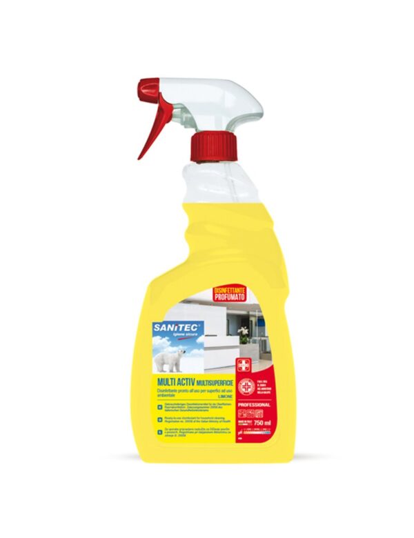 DETERGENTE DISINFETTANTE AL LIMONE PRONTO ALL'USO SANITEC 750ML 90402