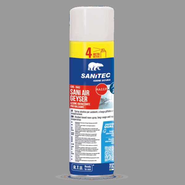 SPRAY ALCOLICO IGIENIZZANTE - PER AMBIENTI - SANI AIR GEYSER - 500 ML - SANITEC 94495