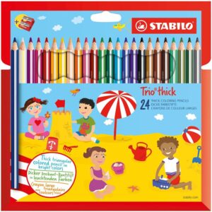 PASTELLO TRIO MAXI STABILO CF 24 + TEMPERINO 76509