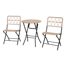 SALOTTO MAUI POLYRATTAN COLOR NATURALE - SET 3 ELEMENTI 100657