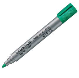 PENNARELLO LUMOCOLOR FLIPCHART 356-5 VERDE P.TONDA 2MM STAEDTLER 25291