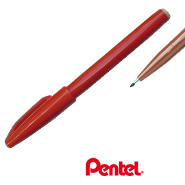 PENNARELLO SIGN PEN S520 PUNTA FELTRO  - PUNTA 2,00MM - ROSSO - PENTEL 29858
