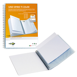 Portalistini Uno Spiro TI 22x30cm 30buste c-spirale personaliz.Sei Rota 53963