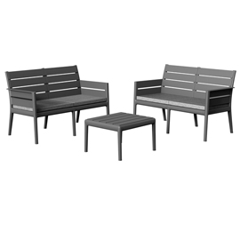 SALOTTO PANKA - ANTRACITE - GRANDSOLEIL - SET 4 ELEMENTI 101327