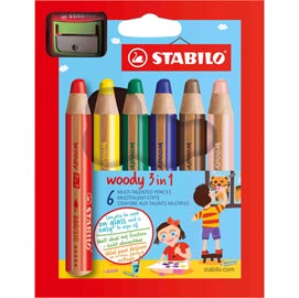 PASTELLI WOODY 3 IN 1 CF DA 6 STABILO 76510
