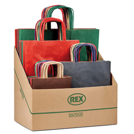 SHOPPER ALLEGRA - FORMATI ASSORTITI - COLORI SCURI - SADOCH - EXPO 100 PEZZI 98751
