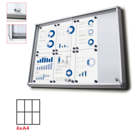 BACHECA PER INTERNI - MAGNETICA - 6 FOGLI A4 - ANTE SCORREVOLI - STUDIO T 83281