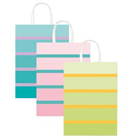 SHOPPER BICOLOR - CON MANICI - CARTA RITORTA - 36 X 12 X 41 CM - COLORI ASSORTITI - REX SADOCH 94710