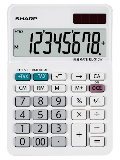 CALCOLATRICE SHARP EL-310W 8 CIFRE SHAEL310WB