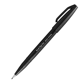 SIGN PEN BRUSH NERO PENTEL 92557
